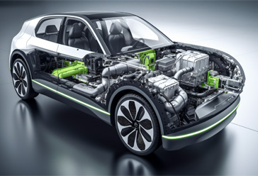 locomotive engine on the factory floor